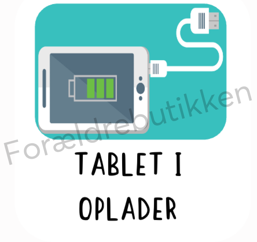 Piktogram - Tablet i oplader Pædagogisk legetøj