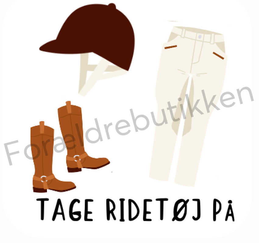 Piktogram Tage ridetøj på Pædagogisk legetøj