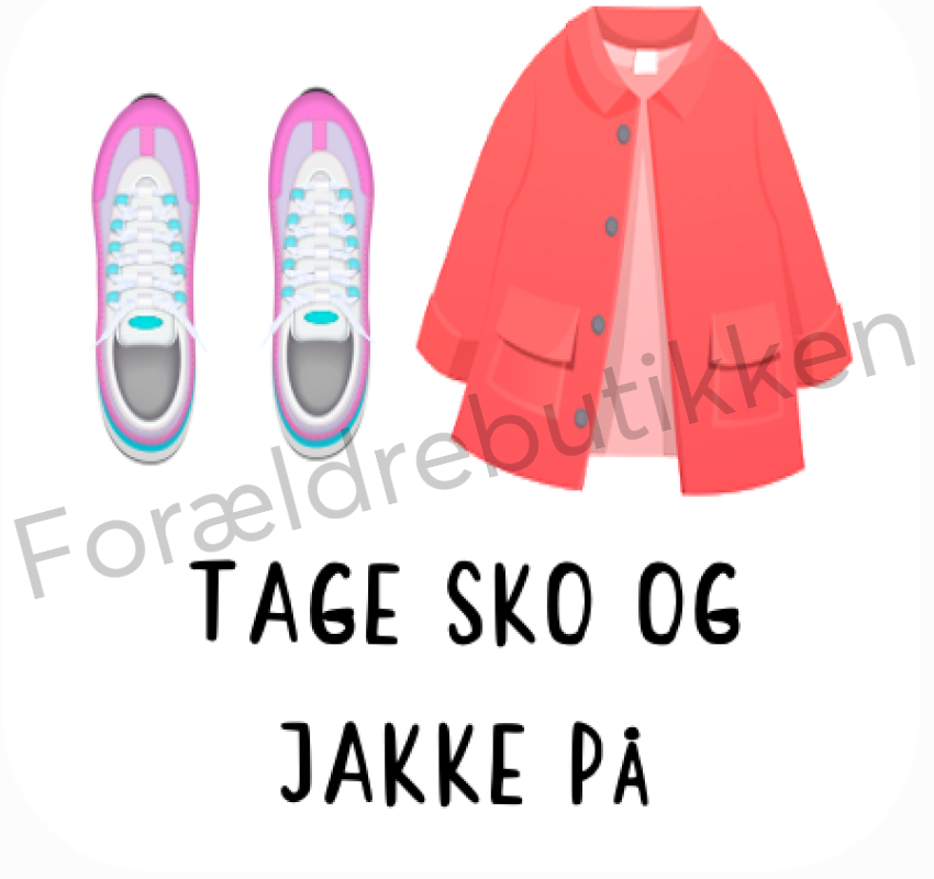 Piktogram Brik - Tage Sko Og Jakke På Pædagogisk Legetøj
