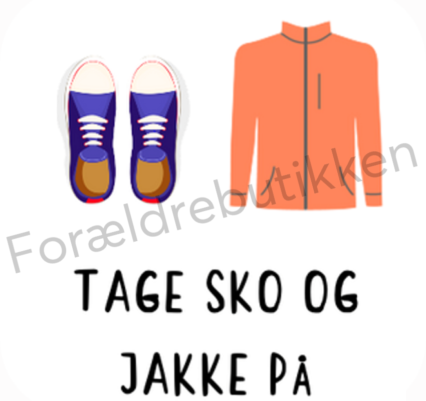 piktogrambrik - blaa sko og orange jakke