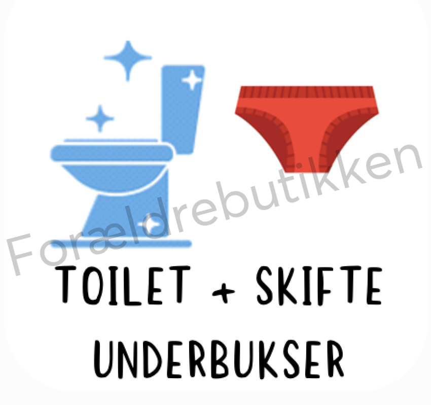 Piktogram - Toilet + Skifte Underbukser (Rød) Pædagogisk Legetøj