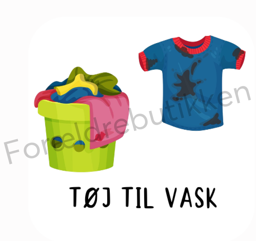 Piktogram - Tøj til vask Pædagogisk legetøj
