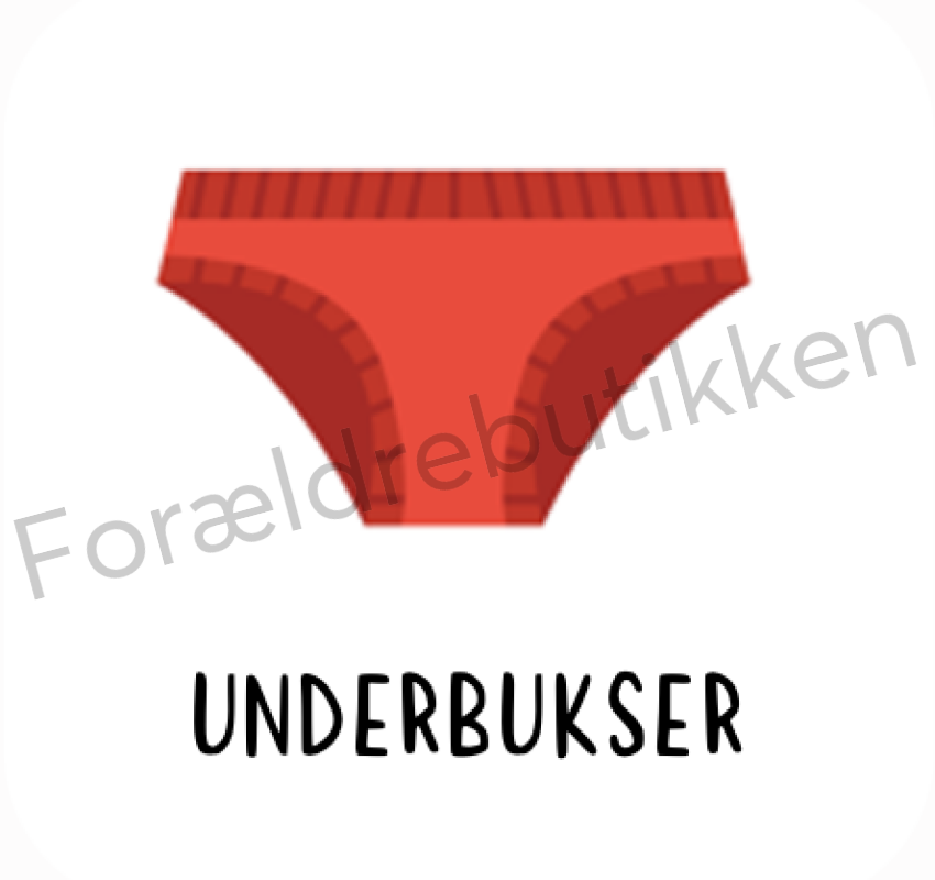 Piktogram - Underbukser (Rød) Pædagogisk legetøj