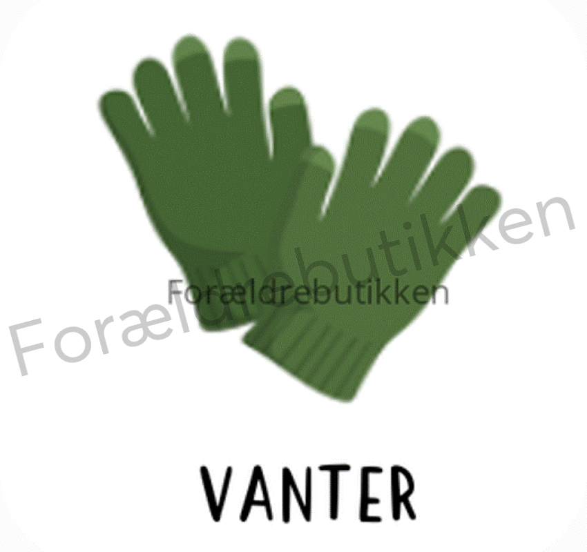 piktogrambrik - grønne vanter