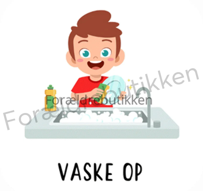 piktogrambrik - dreng der vasker op