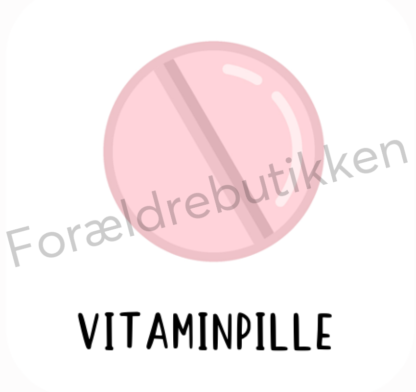 Piktogram Brik - Vitaminpille Lyserød Pædagogisk Legetøj