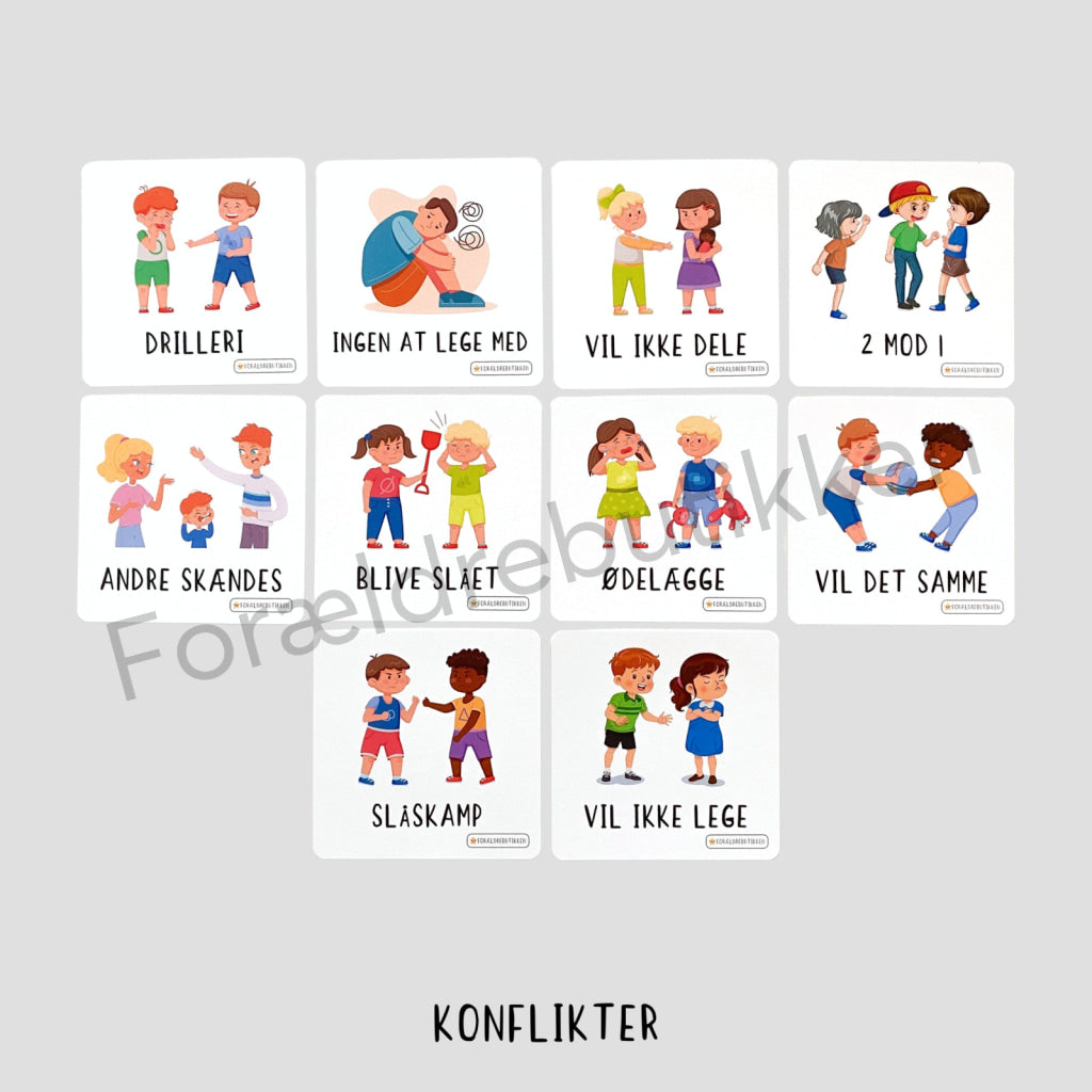 Piktogrampakke - Konfliktløsning Pædagogisk legetøj