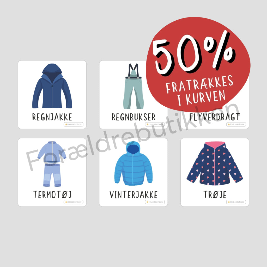 Piktogrampakke - Tøj og årstider Pædagogisk legetøj