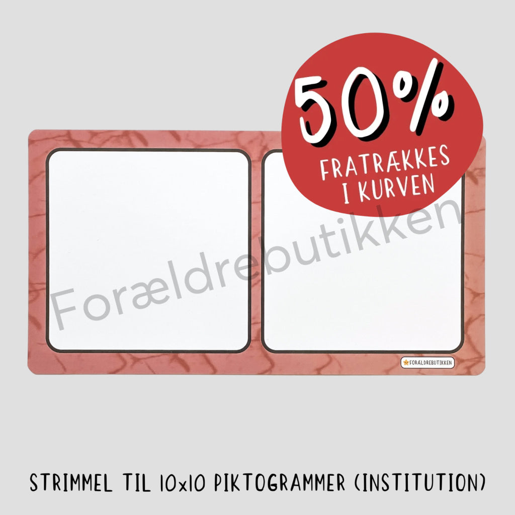 Strimmel - 2 felter - Til Institution (10x10cm) Pædagogisk legetøj