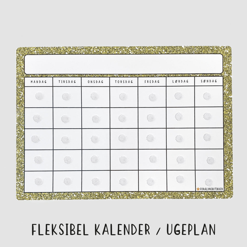 Pakkeløsning - 35 Pligter Kun Tekst Glimmer Guld / Kalender Ugeplan Pædagogisk Legetøj